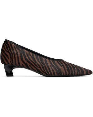 Rag & Bone Chaussures À Talon Paloma Brunes En Poil De Veau - Marron