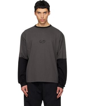 we11done Layered Long-Sleeve T-Shirt - Black