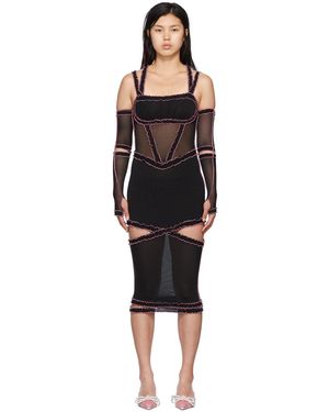 Nφdress Ssense Exclusive & Nylon Midi Dress - Black