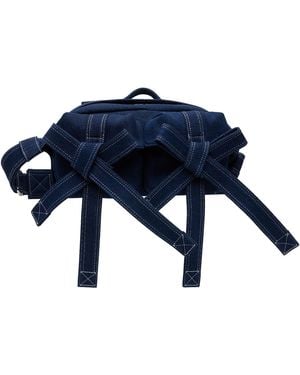 Simone Rocha Beaded Classic Bow Crossbody Bag - Blue