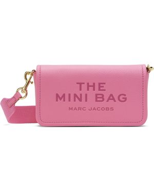 Marc Jacobs ピンク 'The Leather Mini' バッグ - ブラック