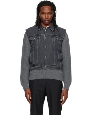Jil Sander Veste Grise En Denim Léger