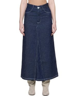 Baserange Tajo Denim Maxi Skirt - Blue