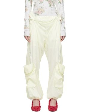 OPEN YY Rolled Waist Cargo Wind Cargo Pants - White