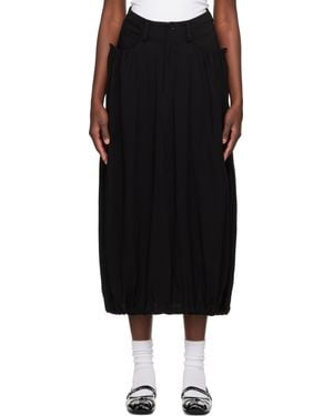 Y's Yohji Yamamoto Jupe Longue Noire En Denim À Panneaux