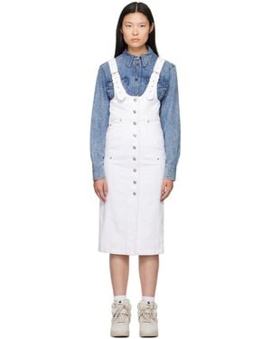 ワンピース MARANT ETOILE Filipine denim midi dress Isabel Marant Filipine Pinafore Denim Dress in Blue | Lyst