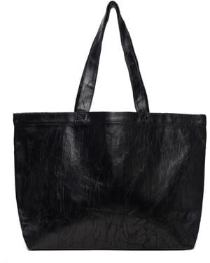 Rick Owens Tower Megacrust Denim Shopper Tote - Black