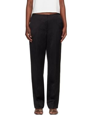 TOTEME Easy Raw Edge Trousers - Black