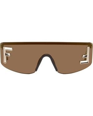 Fendi 'Ff' Squared Sunglasses - Black