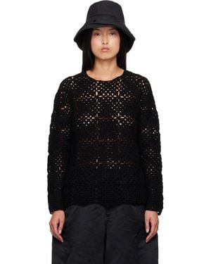 COMME DES GARÇON BLACK Crocheted Jumper - Black