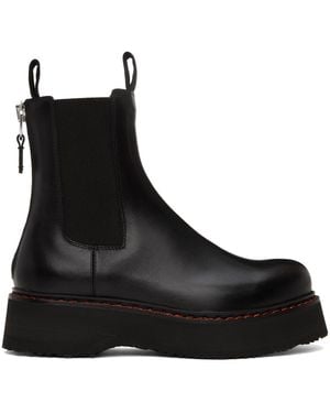 R13 Single Stack Chelsea Boots - Black