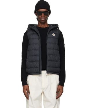 Moncler Marseillan Hooded Down Vest - Black