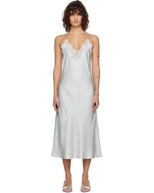 Rohe Silk Lace Slip Midi Dress - Black