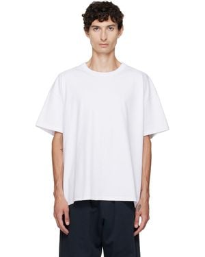 Les Tien Heavyweight Binded Neck Oversized T-Shirt - White