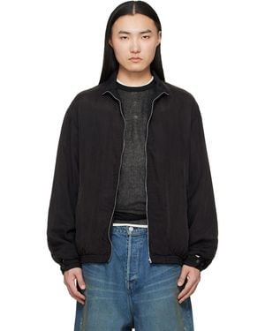 Ssstein Cupro Fibril Vintage Zip Jacket - Black