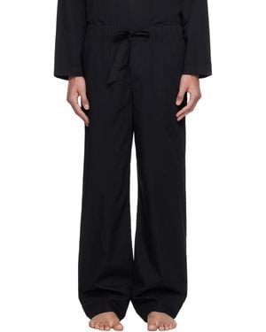 Tekla Poplin Pyjama Trousers - Black