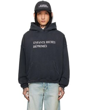 Enfants Riches Deprimes Distressed Hoodie - Black