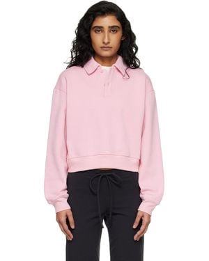 Skims Cotton Fleece Polo - Pink