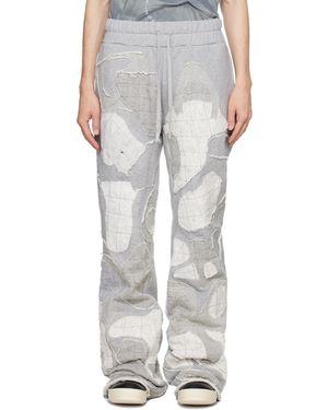 Who Decides War Raw-Edge French Terry Joggers - White