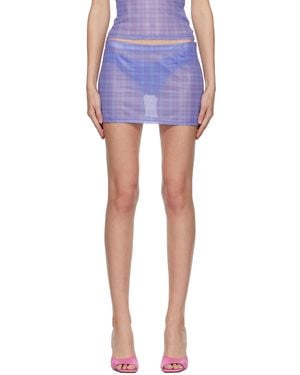 Miaou Purple Fig Miniskirt - Blue