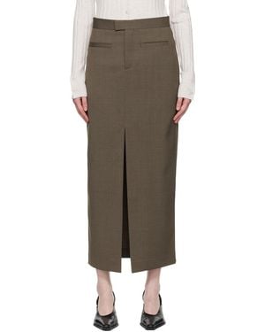 Filippa K Front-Slit Tailored Maxi Skirt - Multicolour