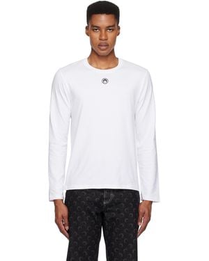 Marine Serre Plain Long Sleeve T-Shirt - White