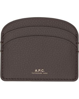 A.P.C. Demi-Lune Card Holder - Black