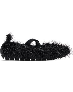 【Simone Rocha】ブラック Tinsel Grip バレエシューズ Simone Rocha ウィメンズ バレエシューズ | SSENSE 日本