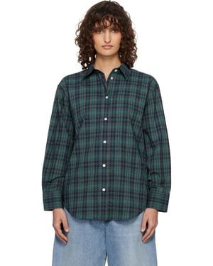 Rohe Oversized Check Shirt - Blue