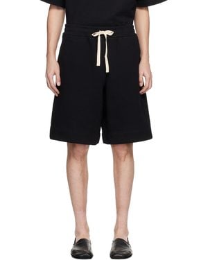 Jil Sander Cotton Terry Shorts - Black