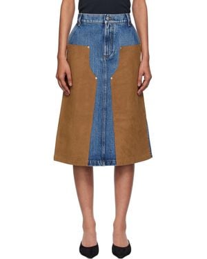 Stella McCartney Denim Midi Skirt - Blue