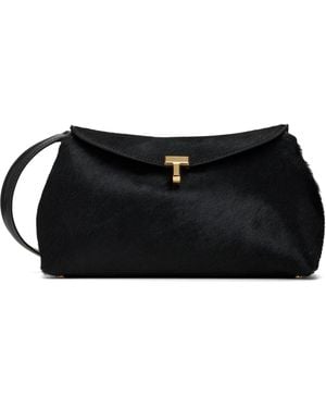 TOTEME T-Lock Pony Hair Clutch - Black