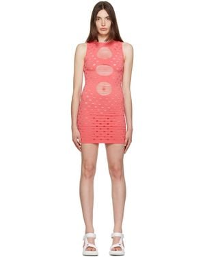 Maisie Wilen Perforated Minidress - Red
