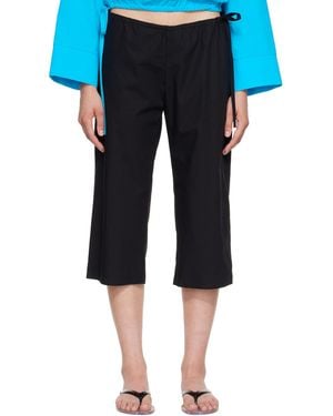 Brooke Callahan Tie Capri Pants - Blue