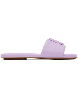 Marc Jacobs パープル The J Marc Leather サンダル - ブラック