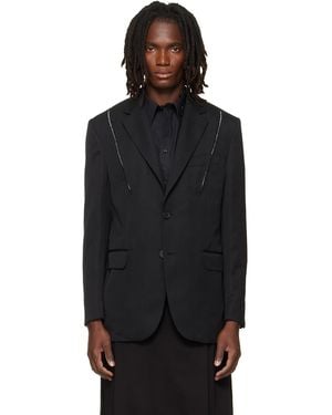 Simone Rocha Structured Slash Blazer - Black