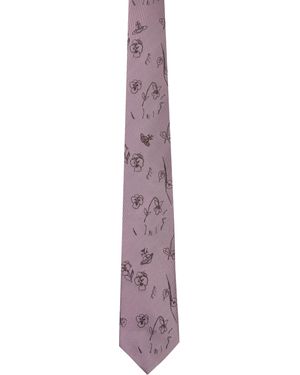 Vivienne Westwood ピンク 8.5Cm 'Flower & Orb' ネクタイ - ブラック