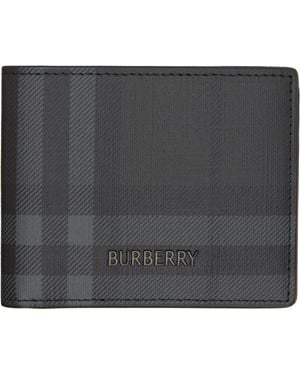 Burberry City Check Slim Bifold Wallet - Black