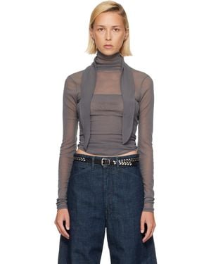 Lemaire Ballerina Scarf Blouse - Grey