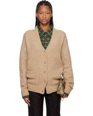 Dries Van Noten Cardigan En Alpaga - Neutre