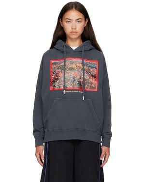 Off-White c/o Virgil Abloh Flowers Field Skate Hoodie - Grey