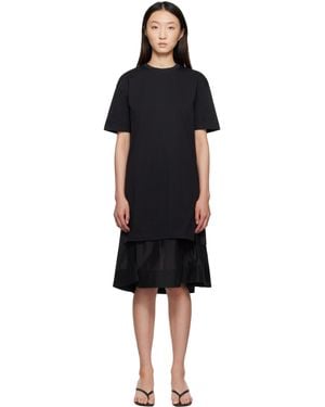 3.1 Phillip Lim Oversized T-Shirt Combo Midi Dress - Black