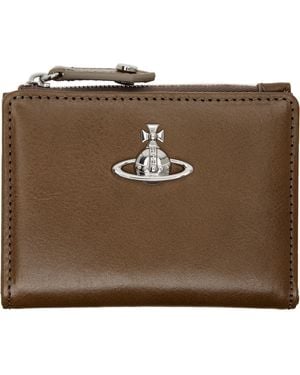 Vivienne Westwood Slim Flap Card Holder - Brown