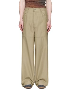 Serapis Wide Sailor Trousers - Natural