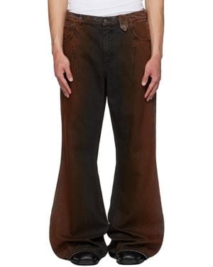 Egonlab Refined Wide Jeans - Brown