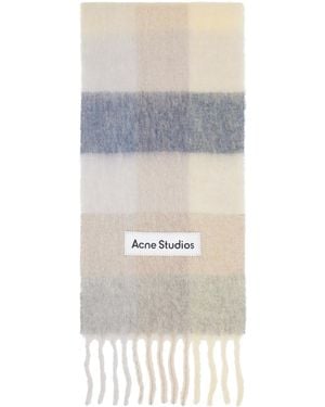Acne Studios Off- Mohair Checked Scarf - Multicolour