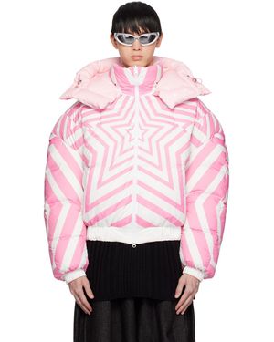 Chen Peng Blouson réversible rose rembourré en duvet à image