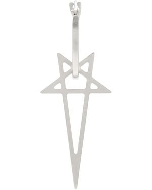 Rick Owens Pentagram Single Earring - White