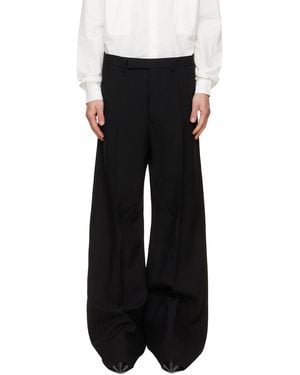 Rick Owens Tower Wide Tailored Trousers - Black