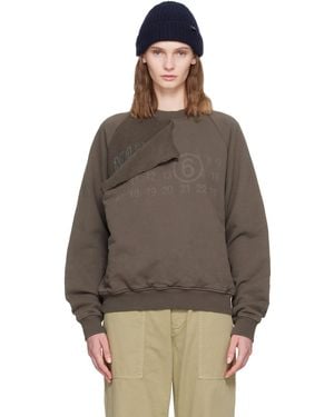 MM6 by Maison Margiela Double Layer Sweatshirt - Brown